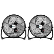 Achazel 12" High Velocity Floor Fan 3-Speed 1680 CFM Heavy Duty Tilting Metal Portable Fan 180 Tilt Commercial Residential Gym Home Office Use 2-Pack