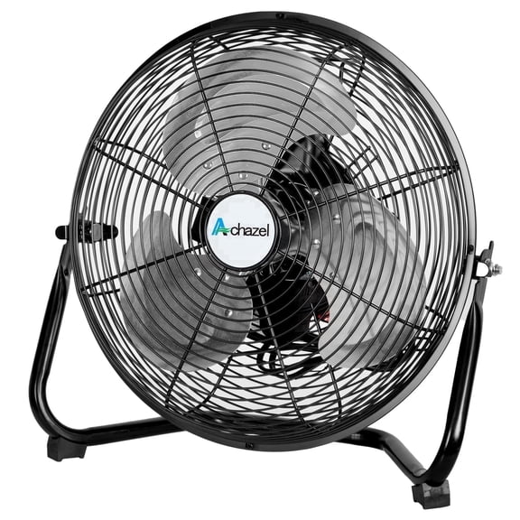 Achazel 12'' High Velocity Floor Fan with 3-Speed 1680 CFM Air Circulator & 180 Degree Tilt for Home Office Garage