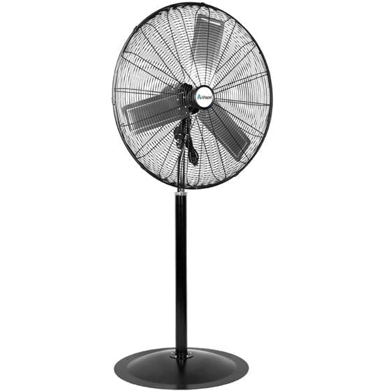 Achazel 24-Inch Pedestal Fan, 6450 CFM Heavy-Duty Metal Floor Fan with 3 Speeds, Oscillation & Adjustable Height, UL Listed