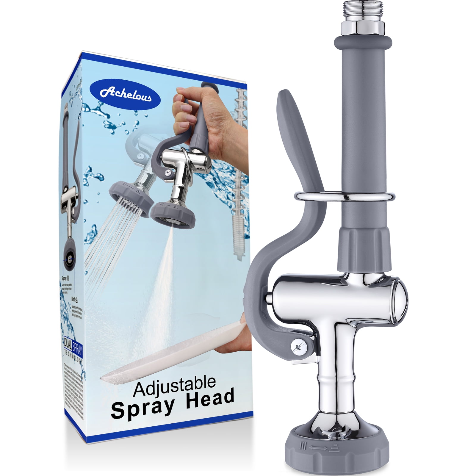 Achelous Pre Rinse Sprayer Commercial Adjustable Dual Jet & Mist