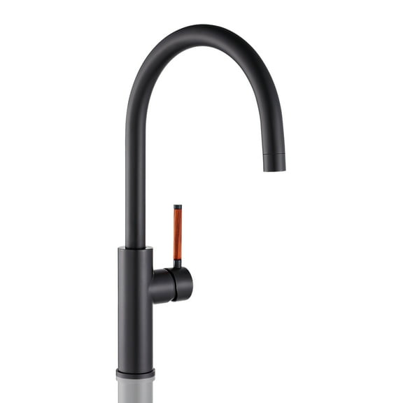 Achelous Single Handle Kitchen Bar Sink Faucet, Matte Black Wet Bar Sink Faucet Stainless Steel Single Hole, 360 Swivel B Tap for Farmhouse RV Camper Outdoor Utility Bathroom