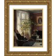 thumbnail image 1 of Achen, Georg Nicolai 19x24 Gold Ornate Wood Framed with Double Matting Museum Art Print Titled - By The Window, 1 of 4
