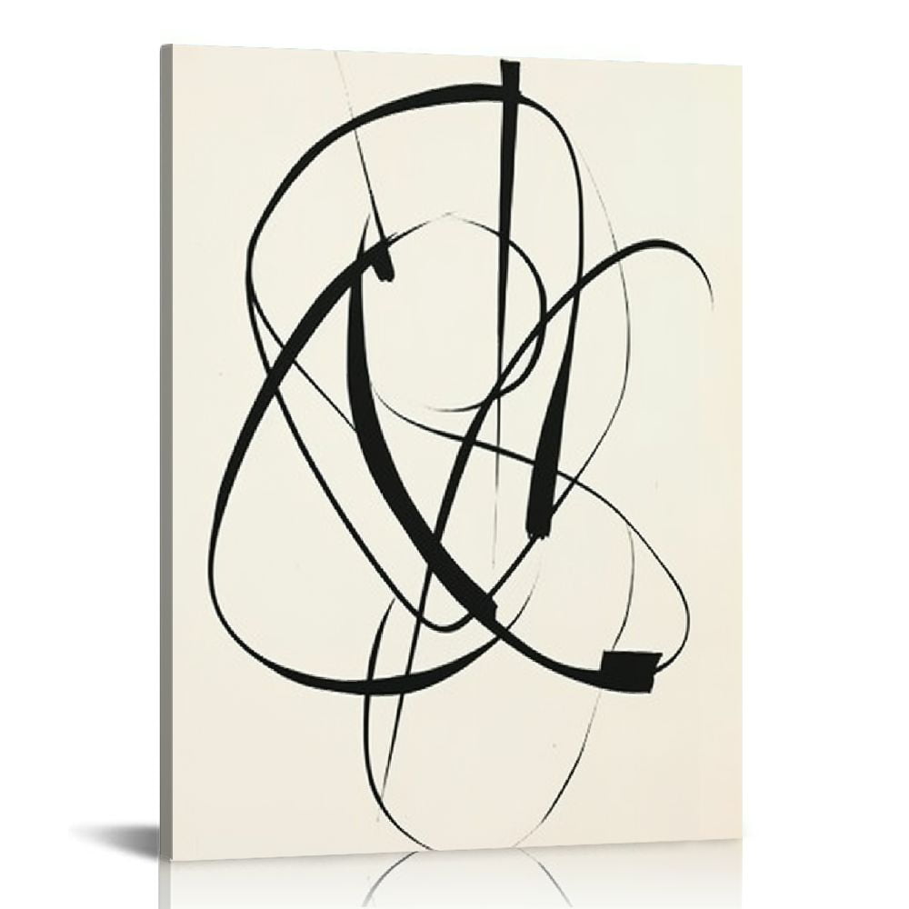Acheng Abstract Painting Modern Line Wall Art Abstract Shapes Canvas ...