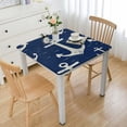 thumbnail image 1 of Acheng Anchor Pattern Symbolism Square Tablecloth 100% Polyester Fiber 46*46, 1 of 8