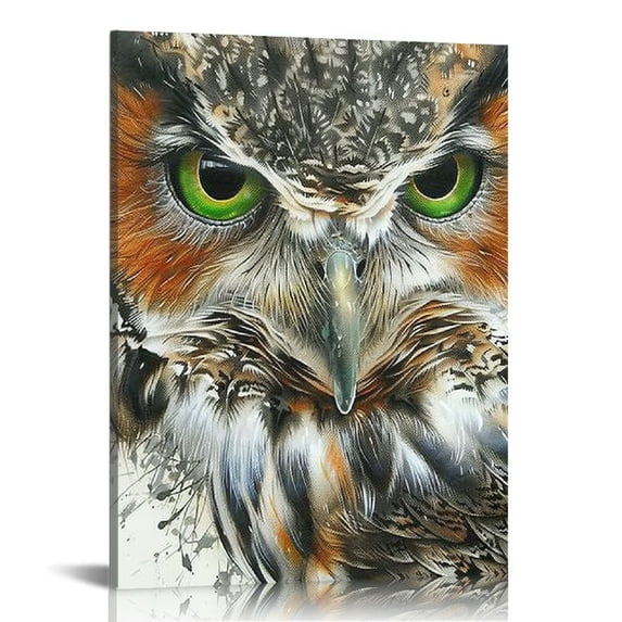 Acheng Animal owl Wall Decoration Art Canvas Painting Print Picture Living Room Dining Room Bedroom Home Decorations 12x16 in