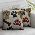 thumbnail image 1 of Acheng Animals Art Prints Outdoor Pillow Covers Set of 2, Decorative Waterproof Throw Pillow Case, Footprint and Bone Soft Cozy Cushion Pillowcases White, 1 of 6