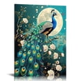 thumbnail image 1 of Acheng  Beautiful Peacock Canvas  Wall Decor HD Print Wall Art for Living Room Bathroom Bedroom Decoration  16x20 in, 1 of 5