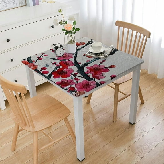 Acheng Bird Branch Flowers Square Table Cover 100% Polyester Fiber 46*46