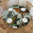 thumbnail image 1 of Acheng Birds Branch Flowers Round Tablecloth Outdoor Fitted 100% Polyester Fiber Great for Home Kitchen/Parties/Holiday Dinner 38-42, 1 of 8