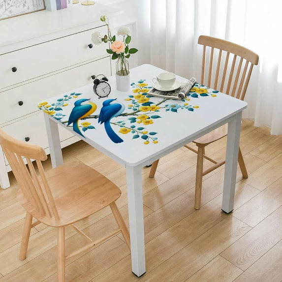 Acheng Birds Flowers Square Table Cloth 100% Polyester Fiber 36*36
