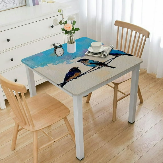 Acheng Birds, Sky, Wire Square Tablecloth Outdoor Picnic Camping and Indoor Kitchen Dining Party 100% Polyester Fiber 36*36