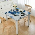 thumbnail image 1 of Acheng Blue Flower Square Table Cover 100% Polyester Fiber 40*40, 1 of 8