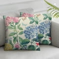 thumbnail image 1 of Acheng Blue Hydrangea Pillow Covers Set of 2 Spring Summer Floral Throw Pillows Cover Flowers and Butterflies Pillowcase for Couch Sofa Living Room Patio White, 1 of 6