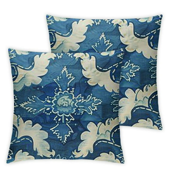 Acheng Blue Throw Pillow Covers Blue Pillow Covers, Decorative Blue and White Pillow Covers, Chinoiserie Pillow Cover, Chinoiserie Decor Set of 2(Two Sides Print) 22x22in