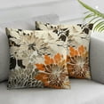 thumbnail image 1 of Acheng Brown and Orange Gray Dahlia Floral Pillow Covers Outdoor Modern Coffee White Grey Flower Throw Pillows Cover Summer Fall Autumn Decorative Cushion Case for Couch Bed Decor,Set of 2 White, 1 of 6