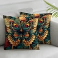 thumbnail image 1 of Acheng Butterflies Decorative Pillow Covers Vintage Butterfly Floral Throw Pillow Covers Abstract Colorful Flower Pillowcases Modern Square Cushion Cases for Sofa Couch Home Decor,2 Pcs White, 1 of 6