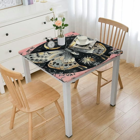 Acheng Butterflies Moon Stars Square Table Cover 100% Polyester Fiber 52*52