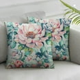 thumbnail image 1 of Acheng Cactus Succulent Plants Pillow Covers Watercolor Flower with Leaves Cushion Cover Home Decorative Pillow Case for Sofa Bed Decor,2 Pcs (Succulent Plants) White, 1 of 6