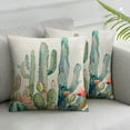 thumbnail image 1 of Acheng Cactus Throw Pillow Covers Tropical Desert Succulent Plants Bonsai Pillowcases Decorative Square Cushion Cover for Home Sofa Live Room,2 Pcs (Desert Succulent) White, 1 of 6