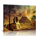 thumbnail image 1 of Acheng Canvas Print Wall Art - Ancient Egypt Secrets Pyramid Sphinx - Wall Decor Modern Artwork Paintings Pictures for Living Room Stretched and Framed Ready to Hang  20x16in, 1 of 6