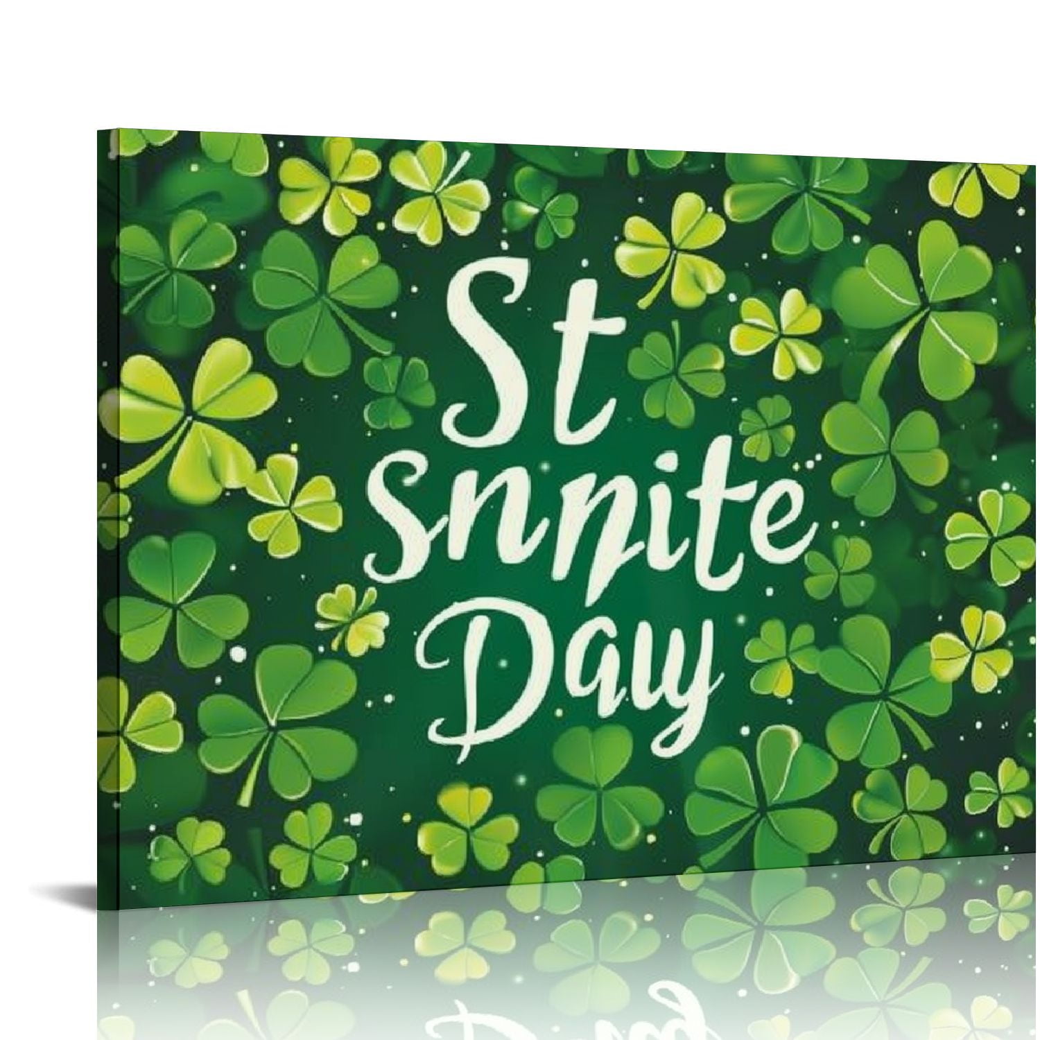 Acheng Canvas Print Wall Art for Living Room Dreamlike Shamrocks Happy ...