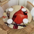 thumbnail image 1 of Acheng Cardinal Birds Round Tablecloth Full Width Single-Sided Printing 100% Polyester Fiber 54-58, 1 of 8
