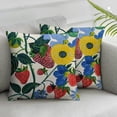thumbnail image 1 of Acheng Chinoiserie Throw Pillow Case Summer Cherry Lemon Citrus Garden Throw Pillow Cover Oriental Chinese Decorative Pillow Home Culture Square Cushion Cover for Sofa Bed Car,2 Pcs White, 1 of 6