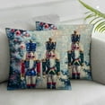 thumbnail image 1 of Acheng Christmas Nutcracker Snow Bling Pillow Covers Soldier Vintage Pillowcase Set of 2  Throw Pillow Covers Decorative Square Pillow Cases for Home Couch Sofa Bed Cushion Case White, 1 of 6