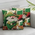 thumbnail image 1 of Acheng Cinco de Mayo Cactus Chili Throw Pillow Covers, Let's Fiesta Patriotic Holiday of Mexico Cushion Case for Sofa Couch,2 Pcs White, 1 of 6