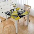 thumbnail image 1 of Acheng Circles Lines Abstract Square Tablecloth Waterproof 100% Polyester Fiber 52*52, 1 of 8
