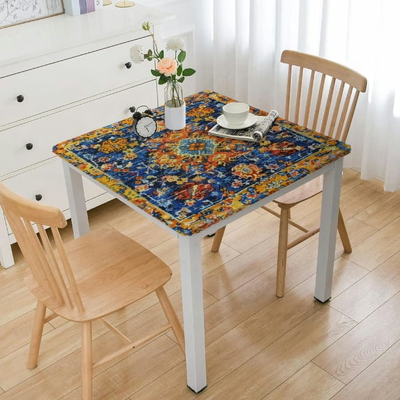 Acheng Colorful Abstract Art Square Tablecloth Great for Home Kitchen/Parties/Holiday Dinner 100% Polyester Fiber 46*46