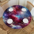 thumbnail image 1 of Acheng Cosmic Scene Round Tablecloth 100% Polyester Fiber with Elastic Edge 31-35, 1 of 8