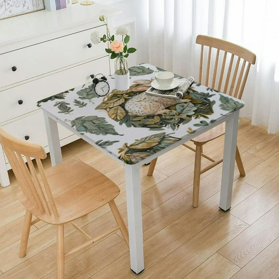 Acheng Cute Cat Square Fitted Table Cloths 100% Polyester Fiber Mother's Day 36*36