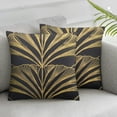 thumbnail image 1 of Acheng  Dark Grey and Gold Gradient  Throw Pillow Cover Set of 2 Geometric Lines Cushion Case Modern Luxury Pillowcase for Sofa Couch Bedroom Living Room Home Decor White, 1 of 6