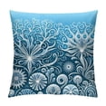 thumbnail image 1 of Acheng  Decorative Throw Pillow Case Modern Aqua Turquoise Coral and Starfish Coastal Nautical Indoor Outdoor Cushion Cover White, 1 of 5
