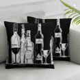 Acheng Decorative Throw Pillow Covers Bottles Alcohol Ink Hand in Black