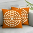 thumbnail image 1 of Acheng Decorative Throw Pillow Covers Colorful Candy Orange Modern Design Polka Dot Circle White Color Texture Diagonal Dotted Geometric Cushion Covers for Sofa Couch Living Room Bedroom,2 pcs White, 1 of 6