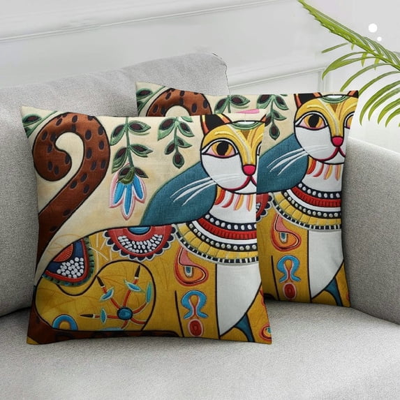 Acheng Decorative Throw Pillows Covers for Sofa Decor Cushion Cases,Set of 2 White