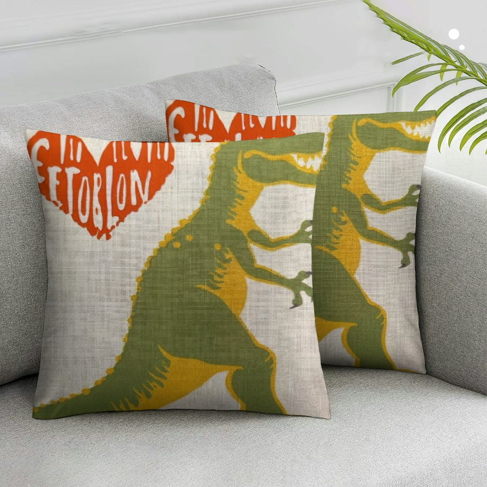 Acheng Dinosaur Lumbar Throw Pillow Covers Rawr Means I Love You Pillow