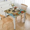 thumbnail image 1 of Acheng Dogs Flowers Scarf Square Fitted Table Cloths 100% Polyester Fiber 36*36, 1 of 8
