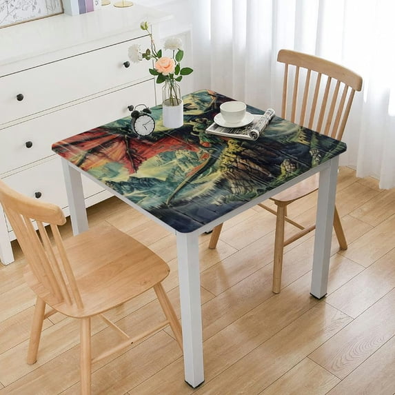 Acheng Dragon Knight Fantasy Square Tablecloth 100% Polyester Fiber 52*52