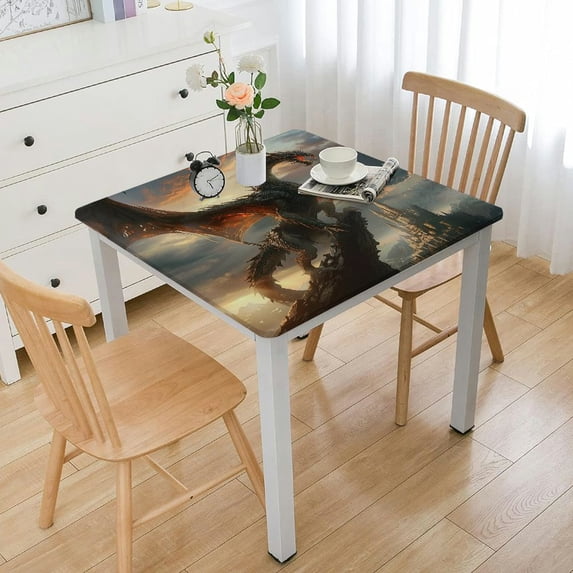 Acheng Dragon Square Fitted Tablecloth 100% Polyester Fiber 36*36