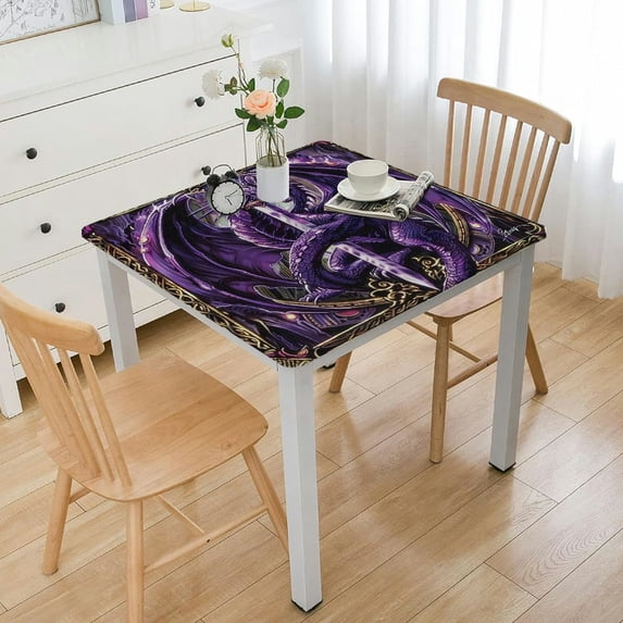 Acheng Dragon Sword Gothic Square Tablecloth Waterproof 100% Polyester Fiber 40*40