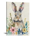 thumbnail image 1 of Acheng Easter Canvas Wall Art, Bunny Cute Rabbit Flower Spring Vintage Watercolor Square Framed Paintings Print on Canvas Artwork for Bedroom Living Room Home Office Decoration picture 1, 1 of 5