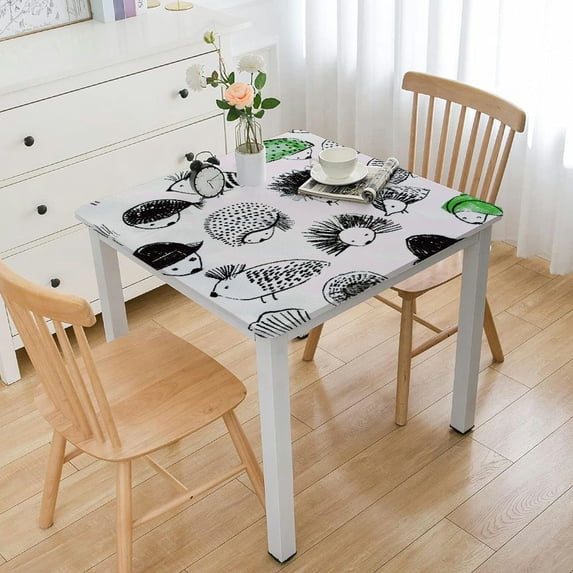 Acheng Eclectic Style Square Fitted Tablecloth 100% Polyester Fiber 36*36