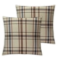 thumbnail image 1 of Acheng Fall Buffalo Check Throw Pillow Covers, Autumn Farmhouse Plaid Decorative Cushion Covers for Couch Sofa Living Room, Pack of 2,Beige 18x18in, 1 of 7