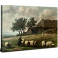 thumbnail image 1 of Acheng Farm Landscape Canvas Wall Art Vintage Painting Farm Animal Pictures Vintage Landscape Prints Abstract Tree Canvas Farmhouse Sheep Pictures Vintage Farmhouse Posters Natural Artwork 20x16inch, 1 of 6