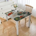 thumbnail image 1 of Acheng Fish Lily Pads Detailed Painting Square Tablecloth Washable for Home Kitchen Outdoor Decoration 100% Polyester Fiber 52*52, 1 of 8