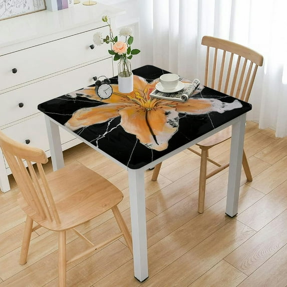 Acheng Flower Abstract Art Square Tablecloth 100% Polyester Fiber 36*36