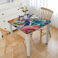 thumbnail image 1 of Acheng Flower Bird Butterfly Square Tablecloth with Elastic Edge 100% Polyester Fiber 36*36, 1 of 8